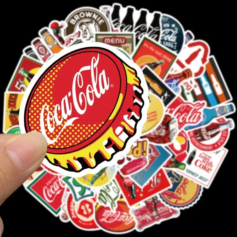 10/25/50 PCS Color Vintage Coke Bottle Stickers Personalized Decoration Luggage Compartment Notebook Waterproof Decals Stickers