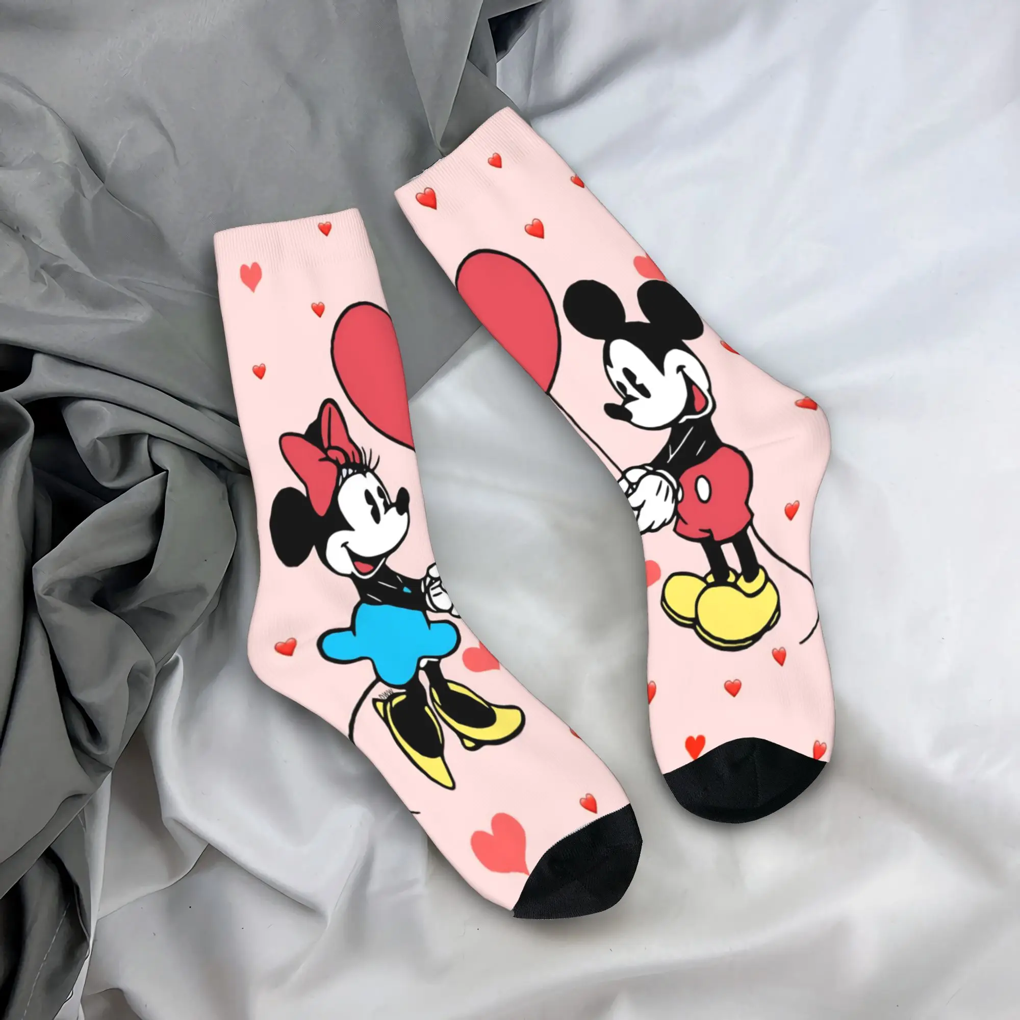 

Valentine's Day Mickey And Minnie Gift Socks Outfits for Women Men Compression Stockings