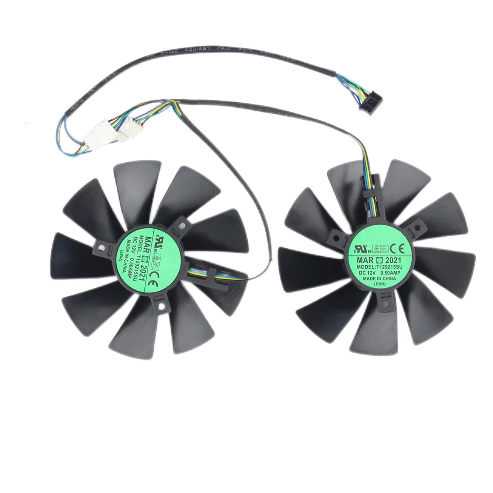 For ASUS R9 280X-DC2T-3GD5-V2 Graphics Card Cooling Fan T129025SU 5Pin