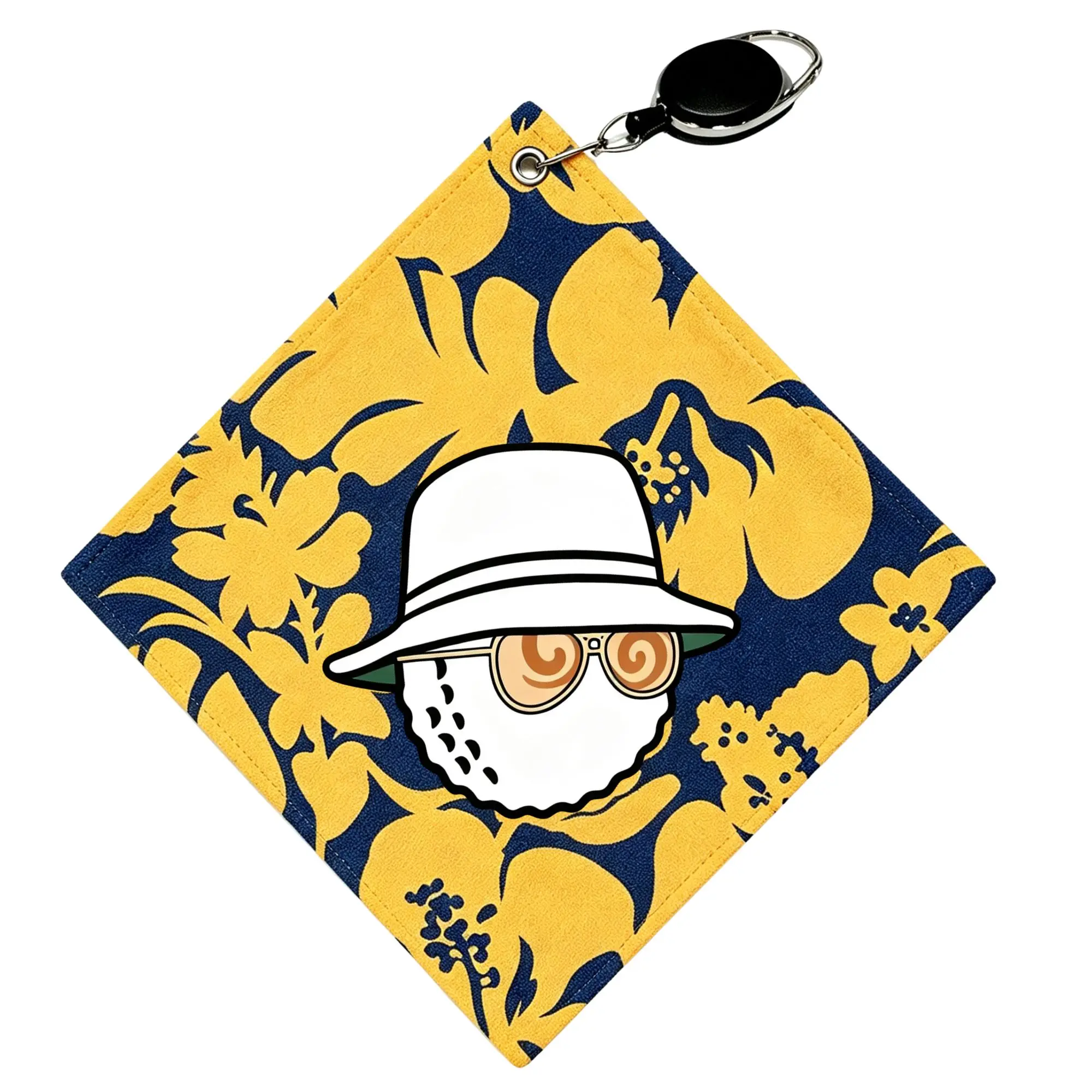 High-Quality Golf Towel, Stylish And Unique, Double-Layered And Durable, with a Retractable Hook, Quick-Drying, Super Absorbent
