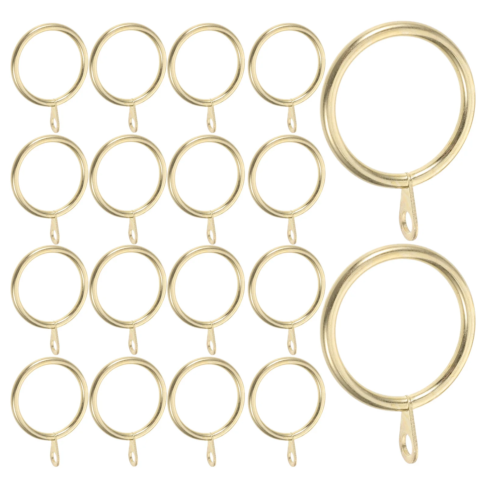 

Metal Curtain Loop Rings with Spring Snap Closure Easy Install for Grommet Curtains Home Window Dressing