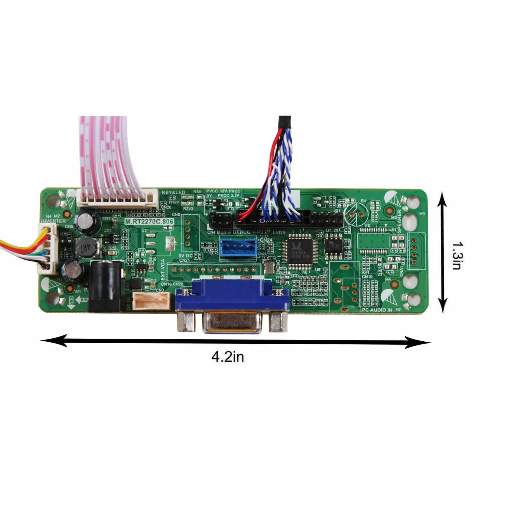 Плата контроллера VGA + LCD работает для 12,1 дюймового 1024X768 G121X1-L04 ЖК-экрана