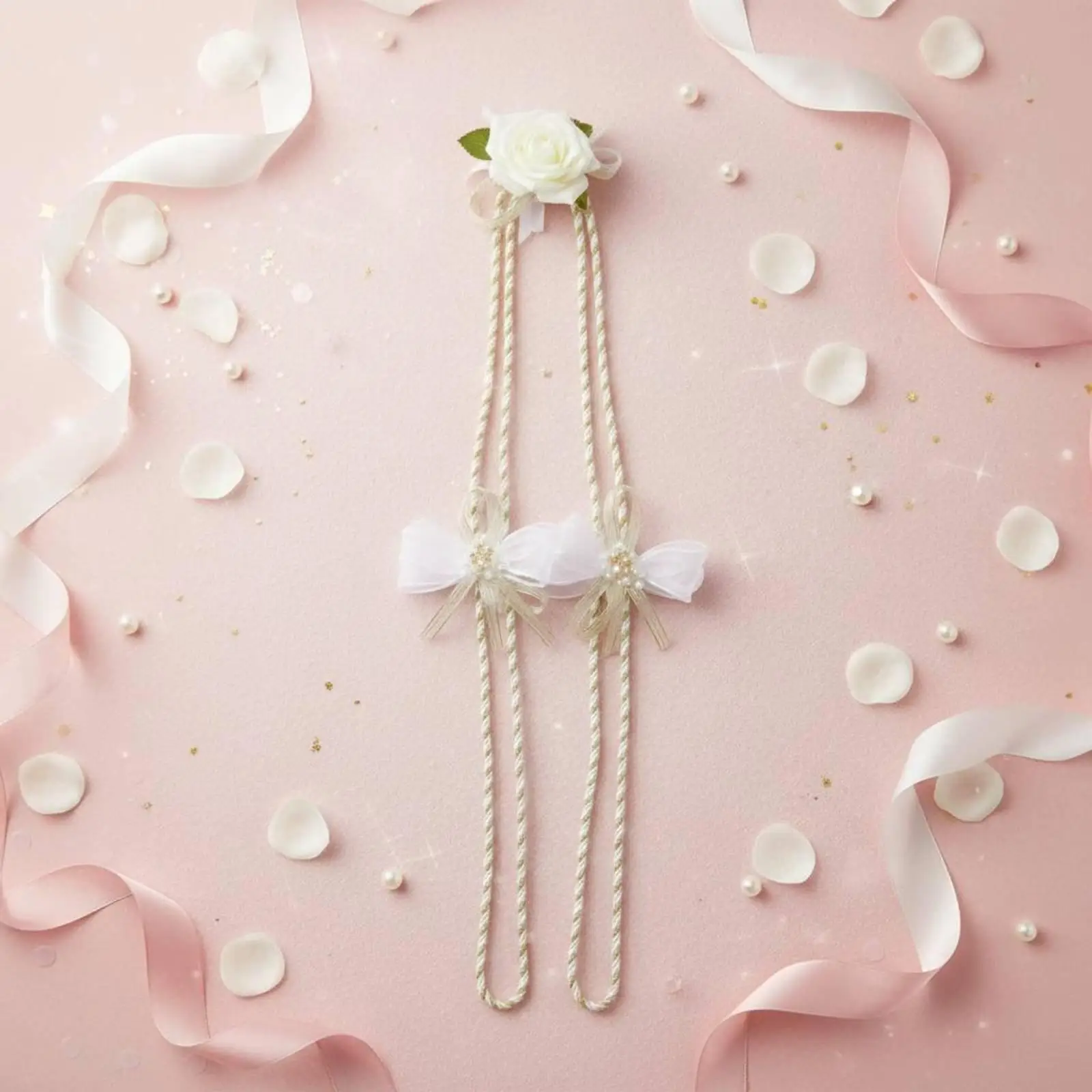 Bloom Togetherness Cord Flower Decorated Bloom Lasso Elegant Design Bridal