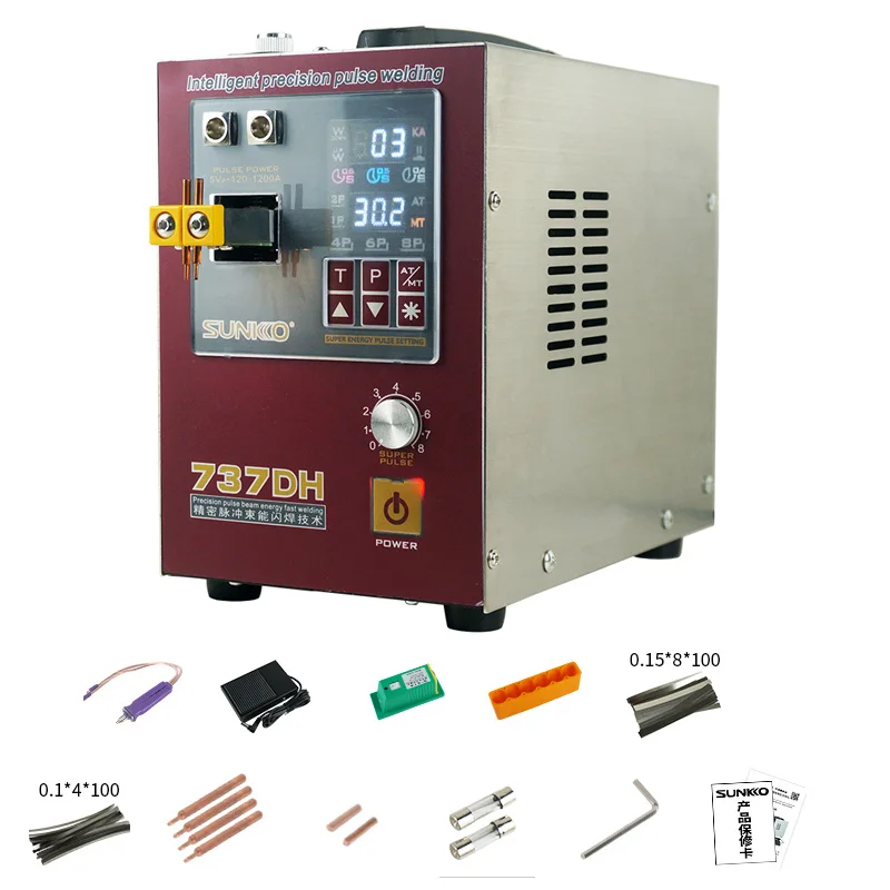 

SUNKKO 737DH New Upgrade Induction Delay Spot Welder For 18650 Battery 4.3KW High Power Automatic Pulse Spot Welding Machine