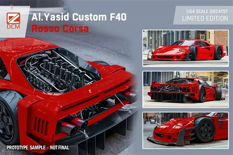 (Pre-order) DCM 1:64 AI.Yasid Custom F40 limited599 Diecast Model Car