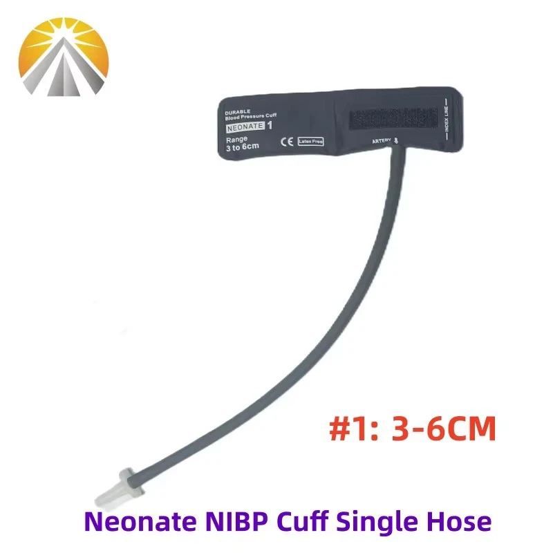 All Sizes Neo 1 to Neo 5 Reusable Noninvasive Blood Pressure NIBP Cuff With Single Tube One Hose For Neonate Patient Monitors