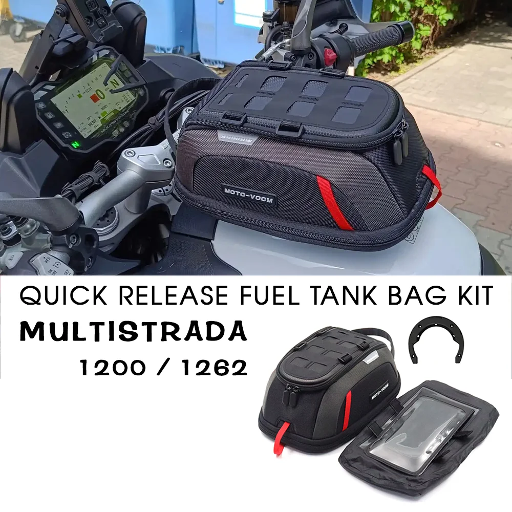 

Multistrada 1200 S Fuel Tank Bag Kit For DUCATI Multistrada 1262 Quick Release Fuel Tank Bags Multistrada1262S Multistrada1200S