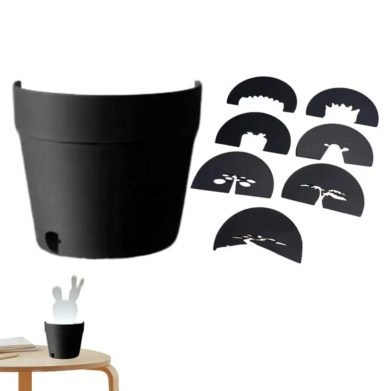 Plant Light Projector Bedside Plant Pot Projection Light Lamp Black Hole Projection Plant LED Light Projector With 7 Plant