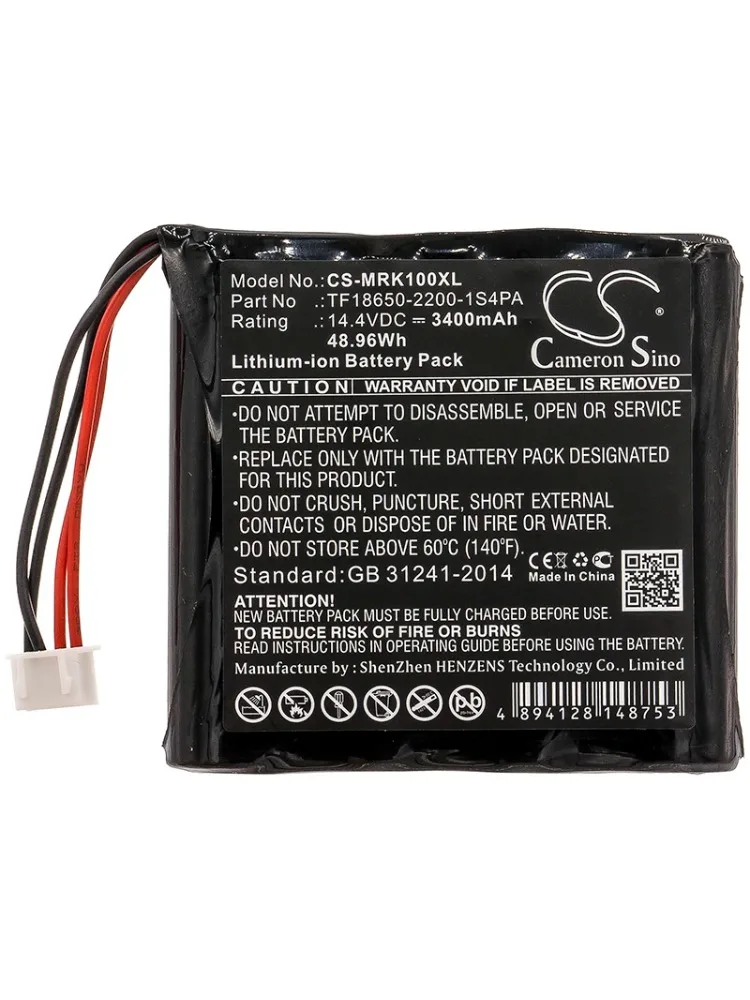 Cameron Sino Black Cs 3400Mah Battery For Marshall Tf18650-2200-1S4pa Marshall Kilburn