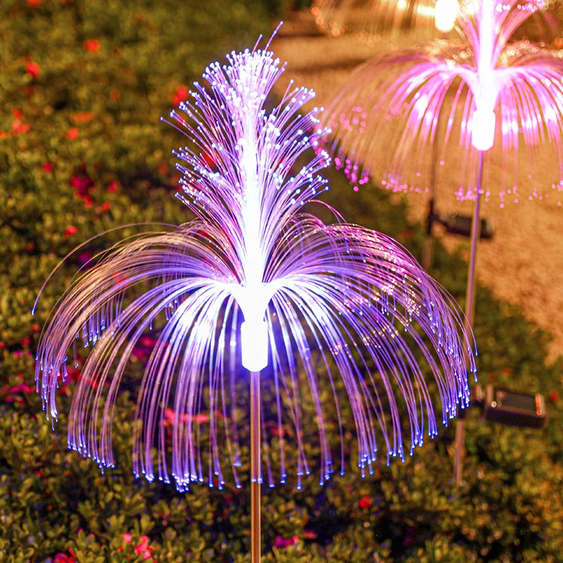 2Pack Jellyfish Solar Lights, Solar Lamps for Outdoor Garden, 7 Colors Changing Ip65 Waterproof Swinging Garden Decor for Terrac