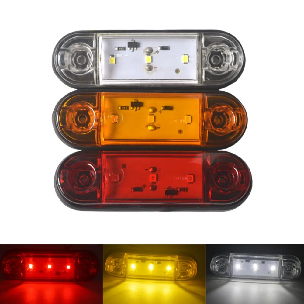 

Brand New 2pcs 3 LED Truck Side Light Tail Light Stop Light