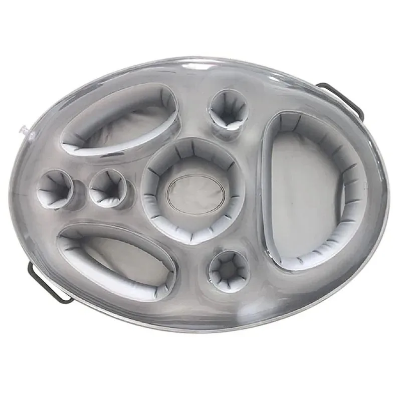 

Inflatable PVC water ice bar, self-service ice tray party floating portable beverage holder porous coaster tray
