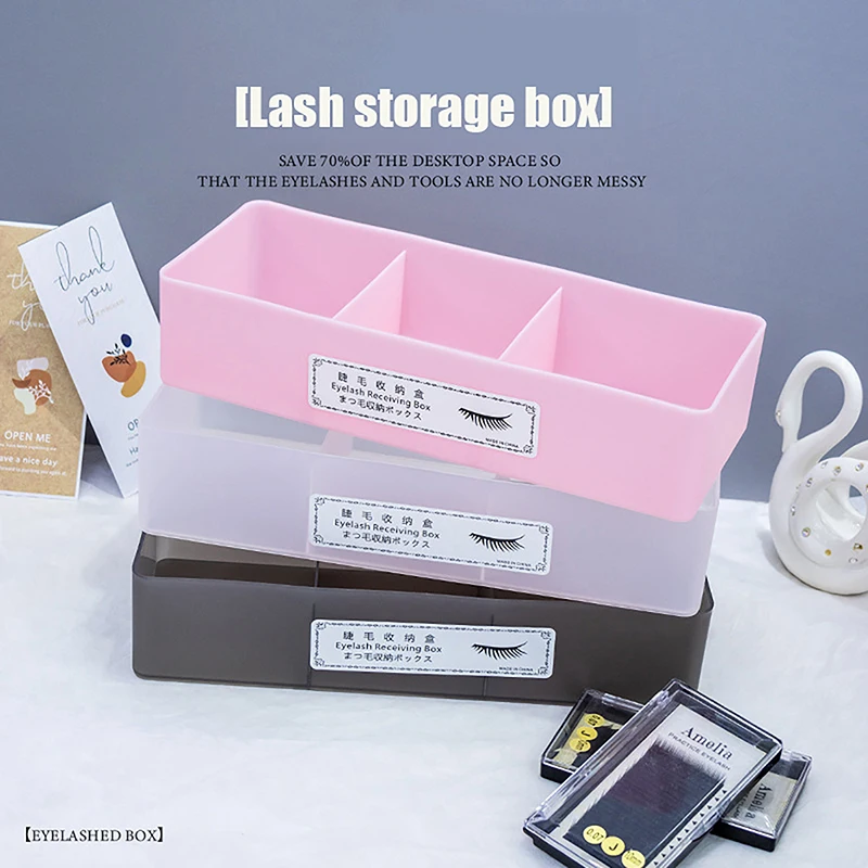 Eyelash Storage Box Makeup Organizer False Eyelashes Glue Pallet Holders Grafting Eyelashes Extension Makeup