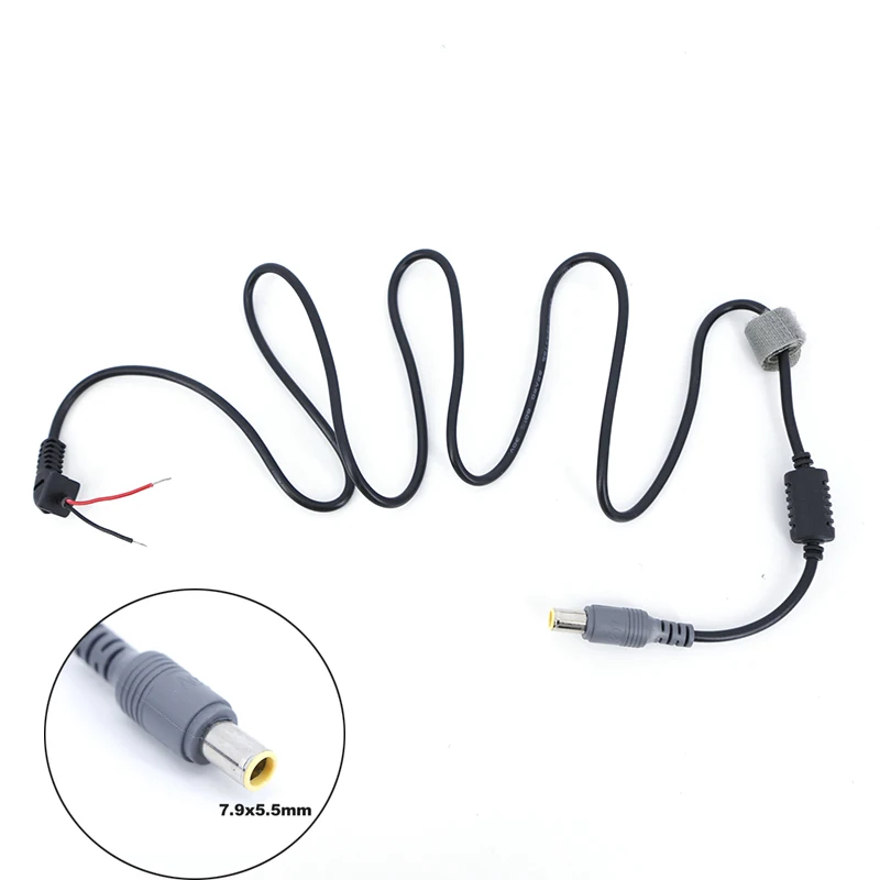 1pcs DC 7.9x5.5mm Male Plug DC Power Jack Charger Connector Cable 20awg 5A Cord For Laptop repair 2pin wire end