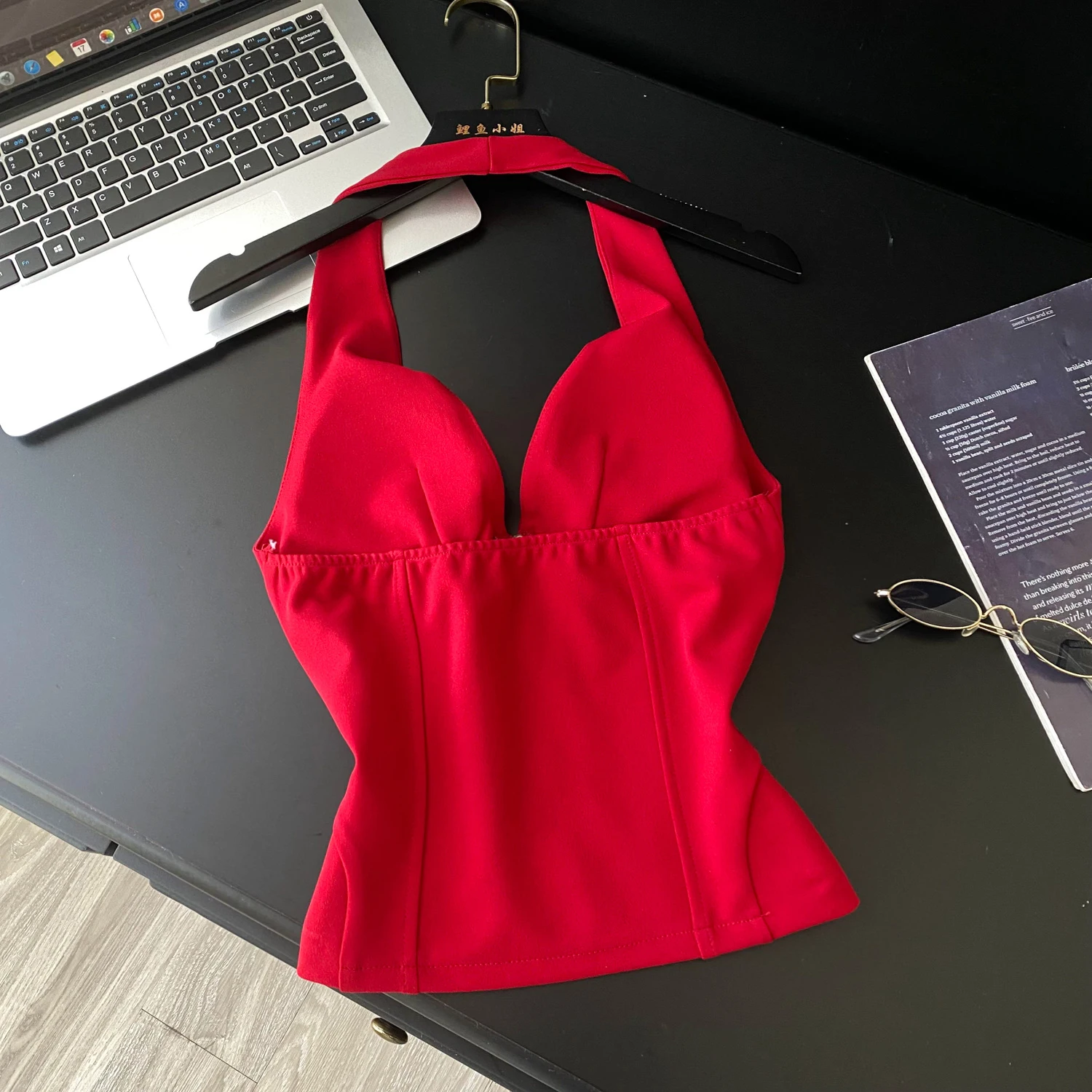 Chic Vintage zipper Tank Top Korean Fashion Corset Bustier Summer Hotsweet Women Y2k Sling Crop Top