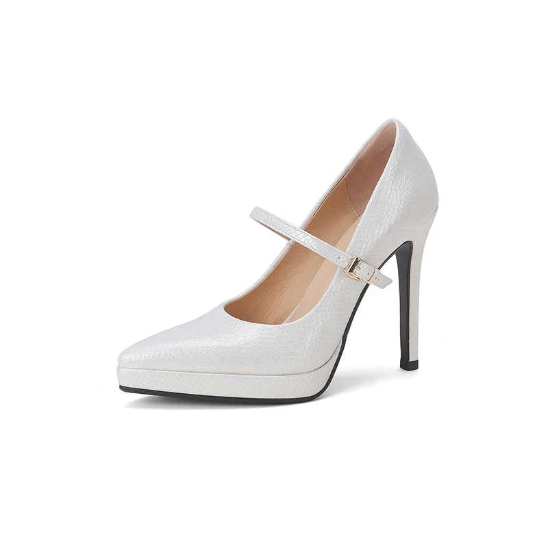 أحذية امرأة ماري جينس 2025 منصة مضخات الترا عالية الكعب الخنجر فستان مضخات مثير المرأة حذاء الحفلات حزام واحد أحذية الزفاف #2