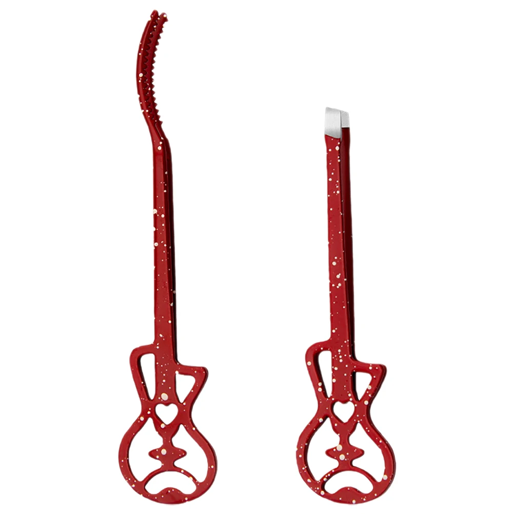 2Pcs Eyelash Tweezers Set Stainless Steel Lash Curler False Lash Application Tool for Travel and Beauty Eyelash Tool Set