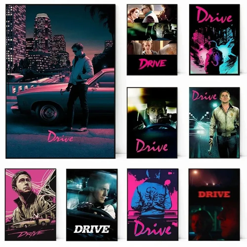 Canvas Printing Drive Classic Movie Ryan Gosling Movie Poster Wall Art Pictures for Living Room Home Decor