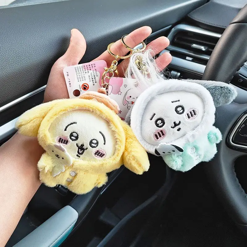 Anime Chiikawa Usagi Plush Doll Cute Pendant Hachiware Kawaii Doll Hanging Decorations Cartoon Keychain Bag Schoolchildren