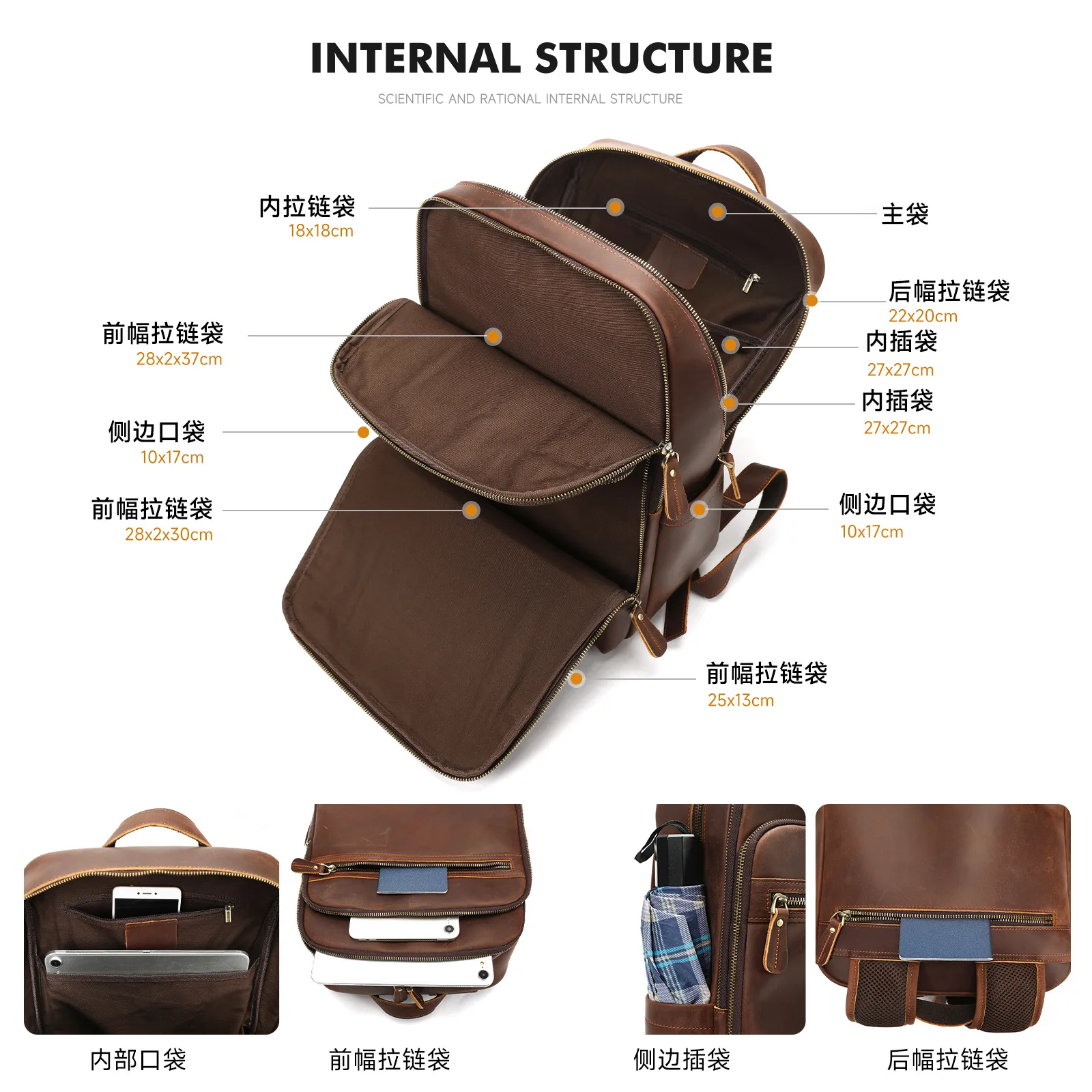 Mochila de cuero minimalista d - Leather Work Rucksack Mens reseña y precio