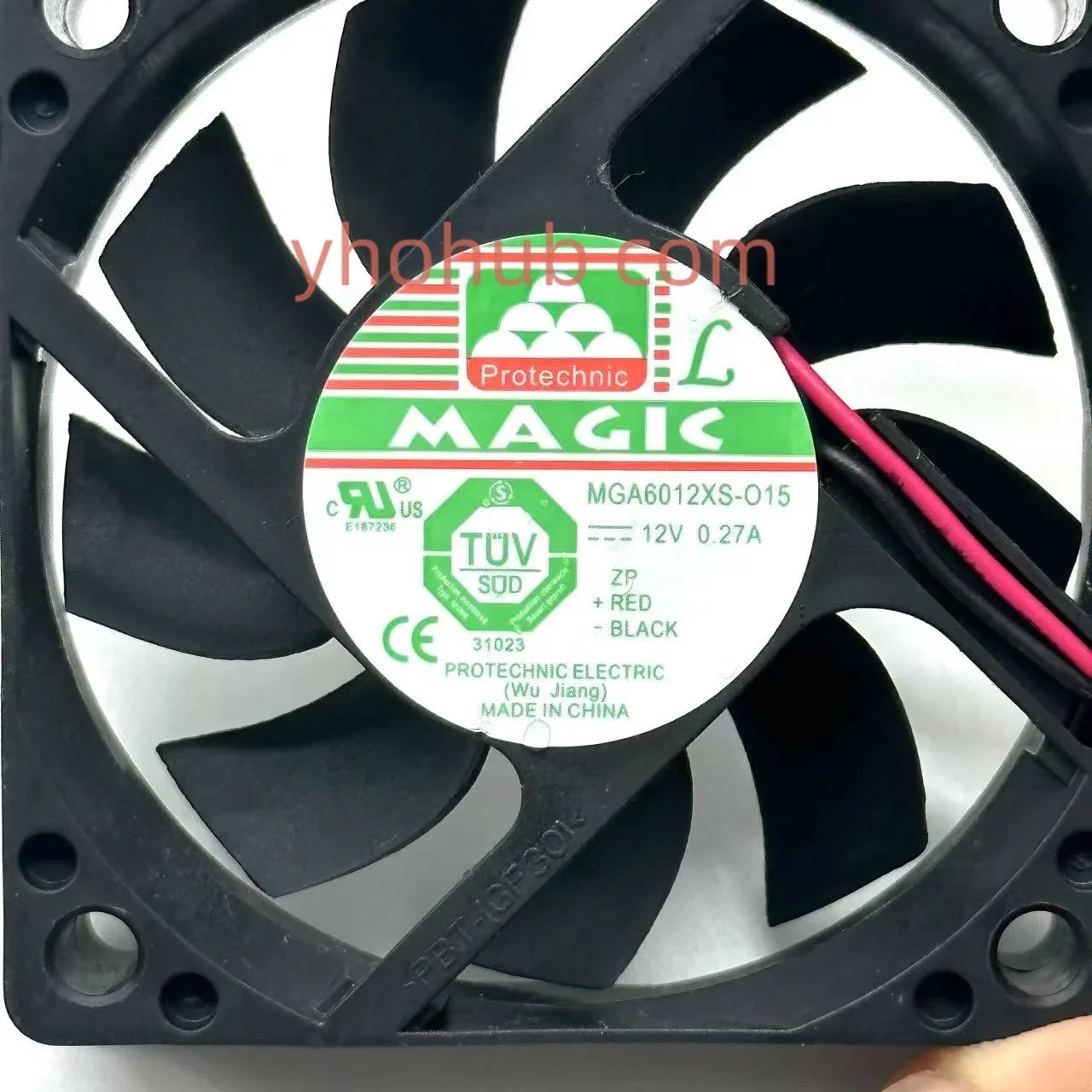 Magic MGA6012XS-O15 DC 12V 0.27A 60x60x15mm 2-Wire Server Cooling Fan