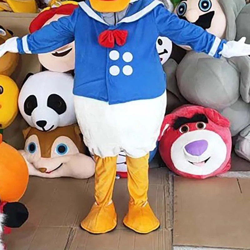 Costume della mascotte dell'anatra Costumi di performance anime cosplay di Halloween e Natale per adulti