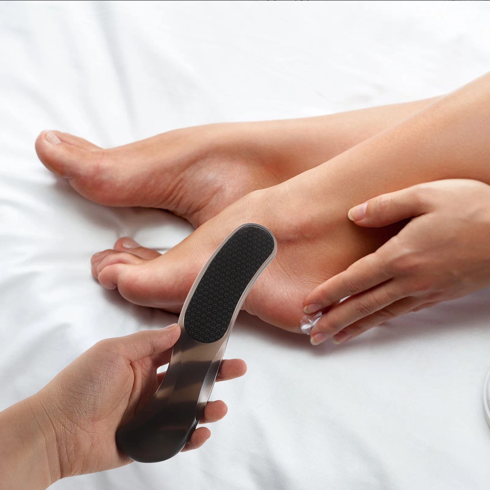 

2Pcs Foot Care Kit Men Durable Foot File Dead Skin Remover Portable Ergonomic Handle Rough Skin Removal Home Travel