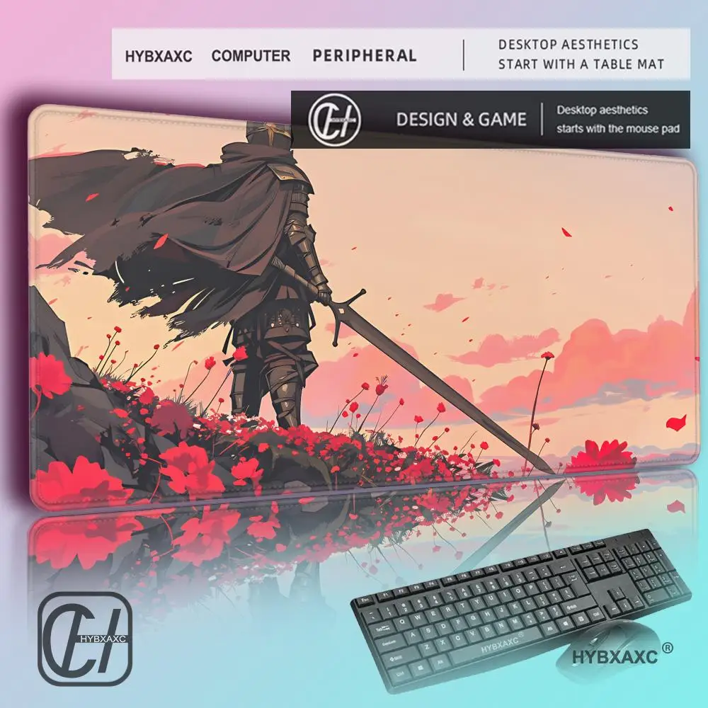 

HYBXAXC European Knights Series Mouse Pad, Gaming Desk Pad, Thickened Edge Sealing, Office Computer Keyboard Pad
