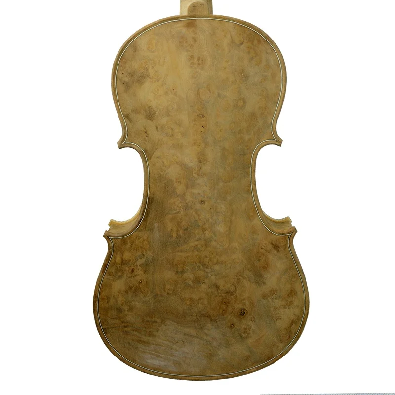 Handmade Advanced 5 String Violin Unfinished Fiddle Bird Eye Maple Spruce Top Bird's Eye Back DIY Free 4/4 Violin Triangle Case