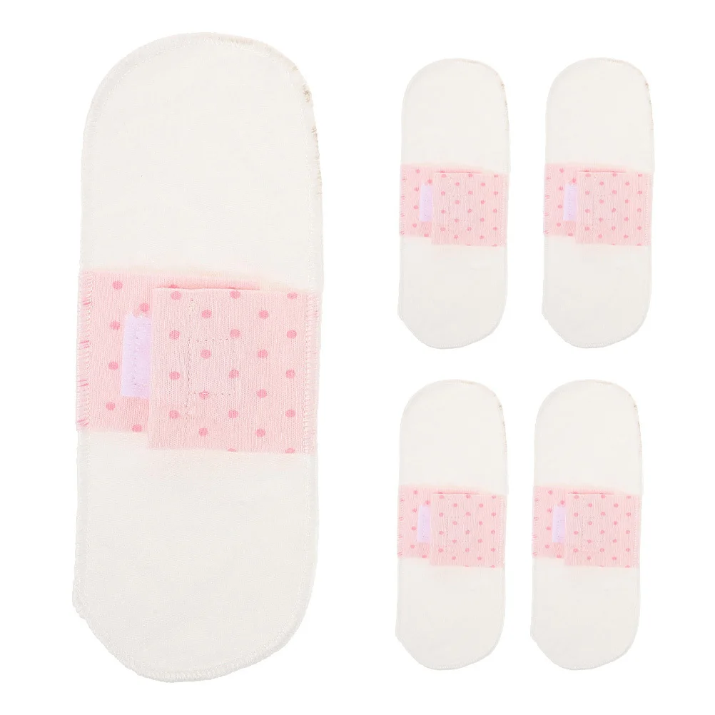 

5 шт. моющиеся вкладыши для трусов, многоразовые ватные диски для женщин, мягкие дышащие повседневные вкладыши для ночного использования, уход за послеродовым периодом, защита