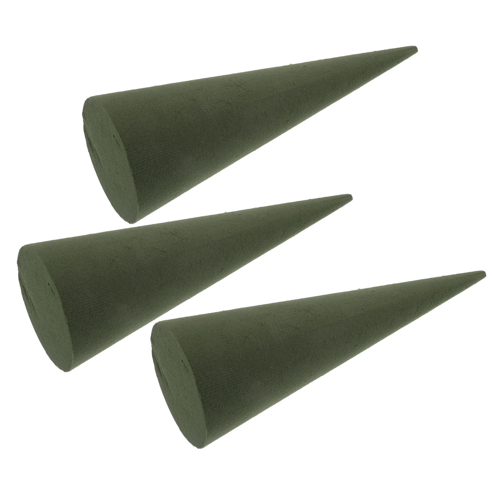 

3Pcs Flower Foam Cones Green Craft Foam Blocks Wet Dry Floral Arrangement Supplies Wedding Birthday Holiday Party Decor
