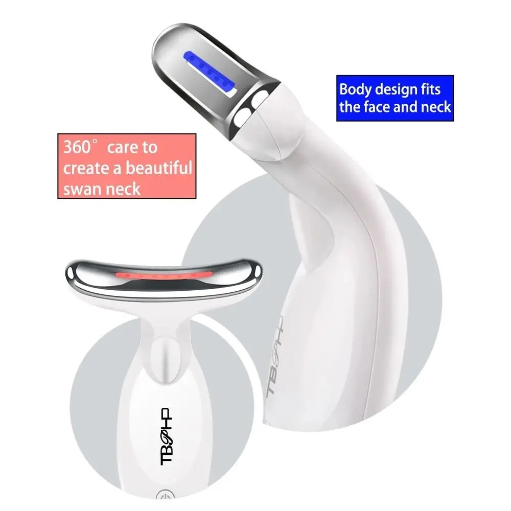 LED Photon Therapy Neck Beauty Instrument Skin Tightening Lifting Reduce Double Chin Electric Facial Massager Skin Care Tool