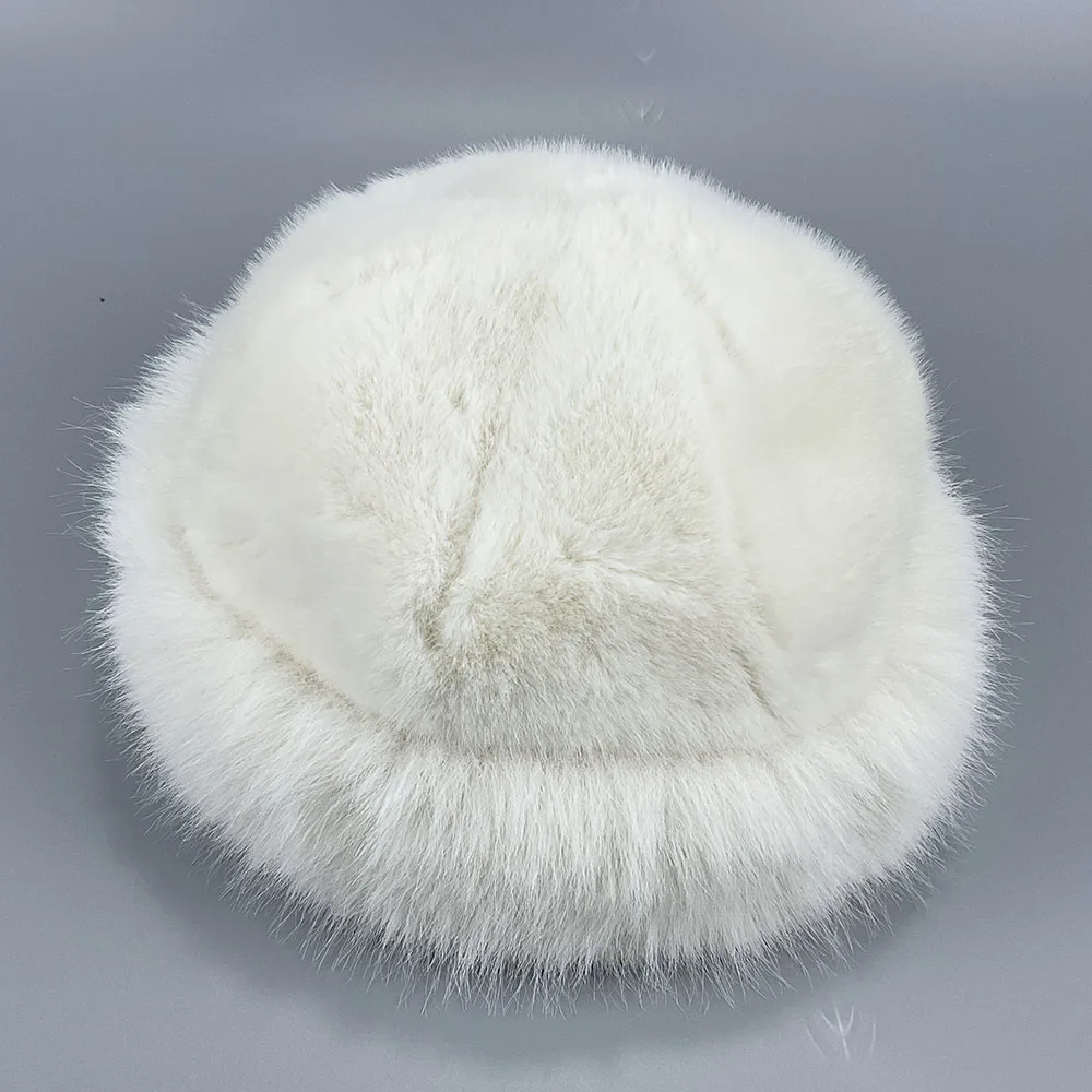 2024 Winter Fashion New Style EnviroNmental Artificial HairHats Women Beanies Solid Caps Winter Lady Party Fur Mongolian Hat