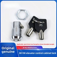 5pcs Elevator Control Cabinet Lock 00198 with Key - Compatible with Otis KONE Lift Spare Parts (JK Series)