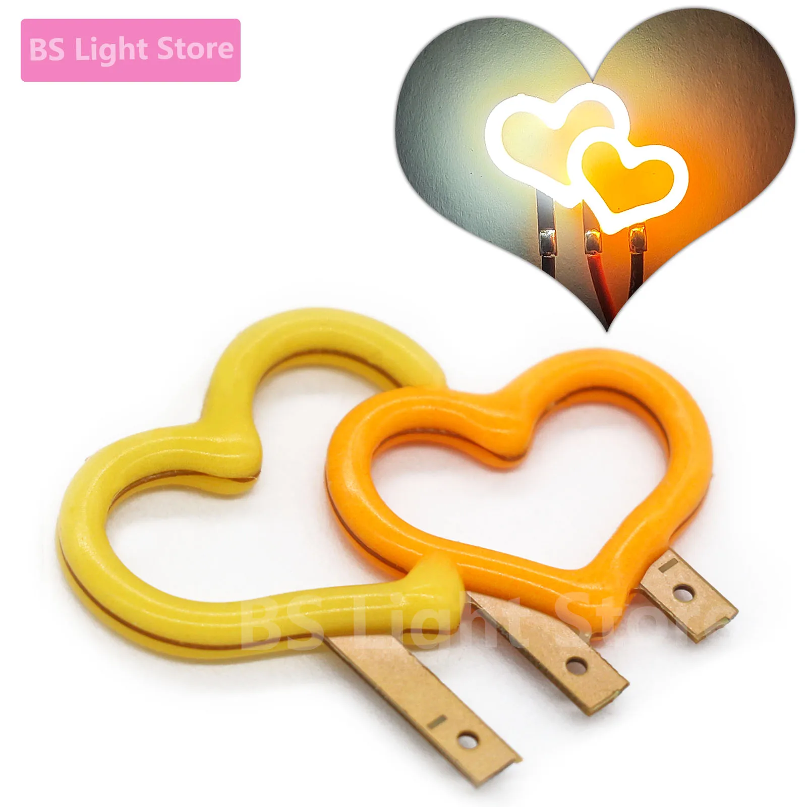 

NEW LED COB Edison Mini LED Filament 3V Double Love DIY Bulb Accessories Candle Diode Holiday Party Birthday Decorative creative