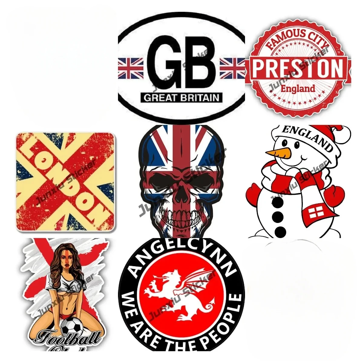 

England Travel Stickers Great Britain GB Accessories Waterproof Durable Aesthetic Adventure Decals for Car Water Bottles Laptops