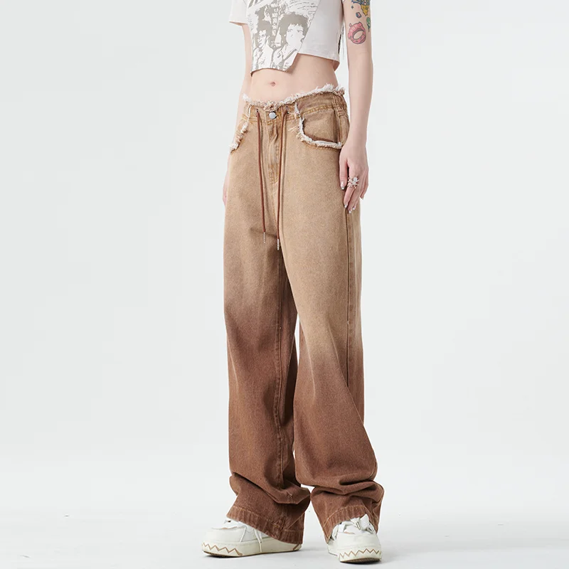 

Модные джинсы с цветными блоками, женские облегающие джинсовые брюки с высокой талией, повседневные прямые брюки