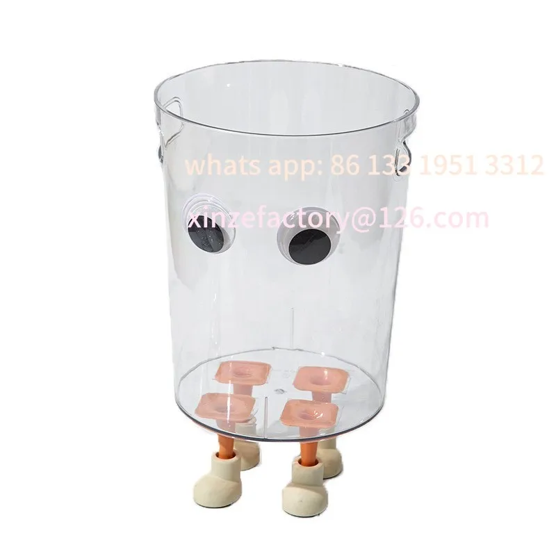 

Customizable Creative Ins Garbage Bin Bedroom Living Room Internet Celebrity Garbage Bin Transparent Garbage Bin High Beauty Hou