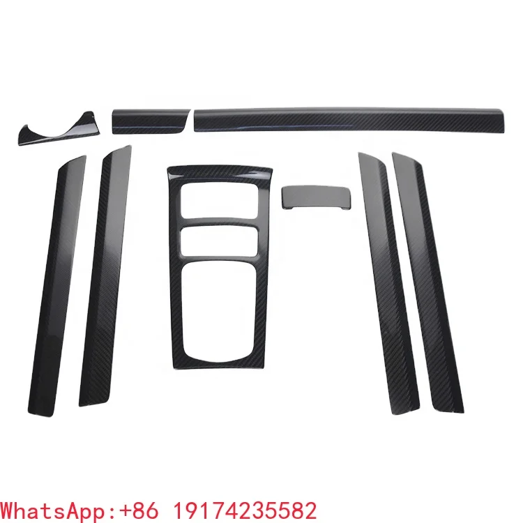 

9pcs Real Carbon Fiber Interior Trims Luxury Car Decoration Kit for Porsche for Cayenne 2014-2017 Easy Installation with Tape