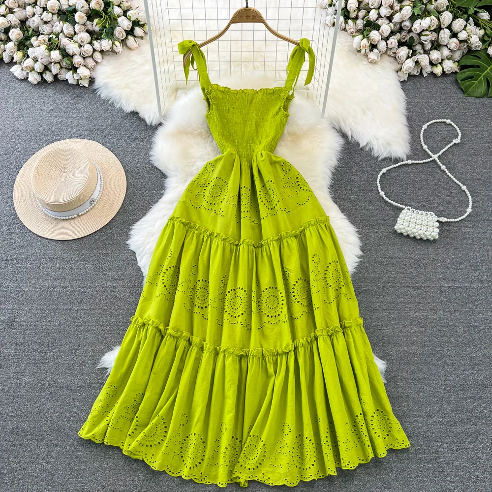 Sommer Strand sexy Französisch Vintage Frauen romantische lässige ärmellose hot sweet aushöhlen