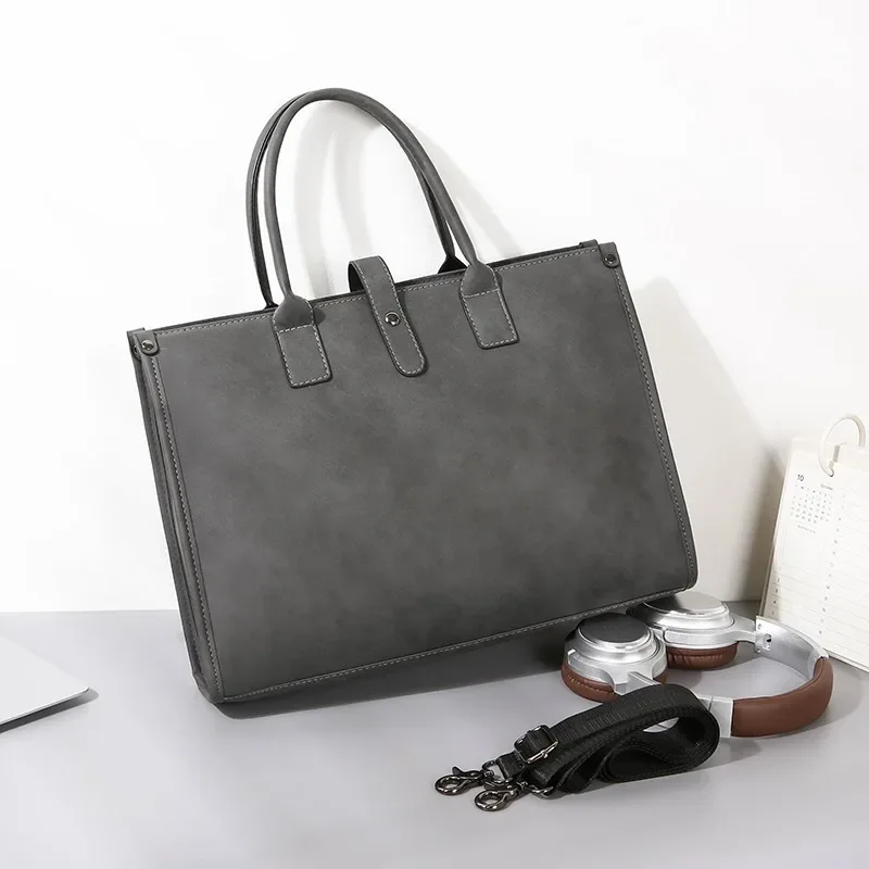 Large Capacity Quality PU Briefcase Sewing Thread Zipper Hasp Casual Tote Handbag 2024 Hot Sale Bags for Women Bolsas Femininas