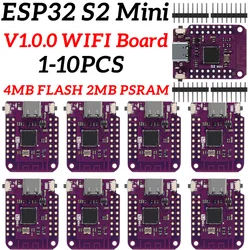 ESP32 S2 Mini WIFI Board Based ESP32-S2FN4R2 4MB FLASH 2MB PSRAM MicroPython For Arduino Compatible D1 Mini Upgrade
