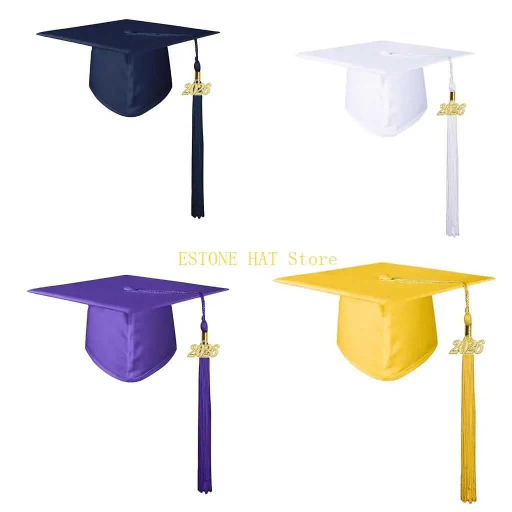 49MF Lightweight Graduation Hat for 2026 Comfortable and Breathable Cloth Material