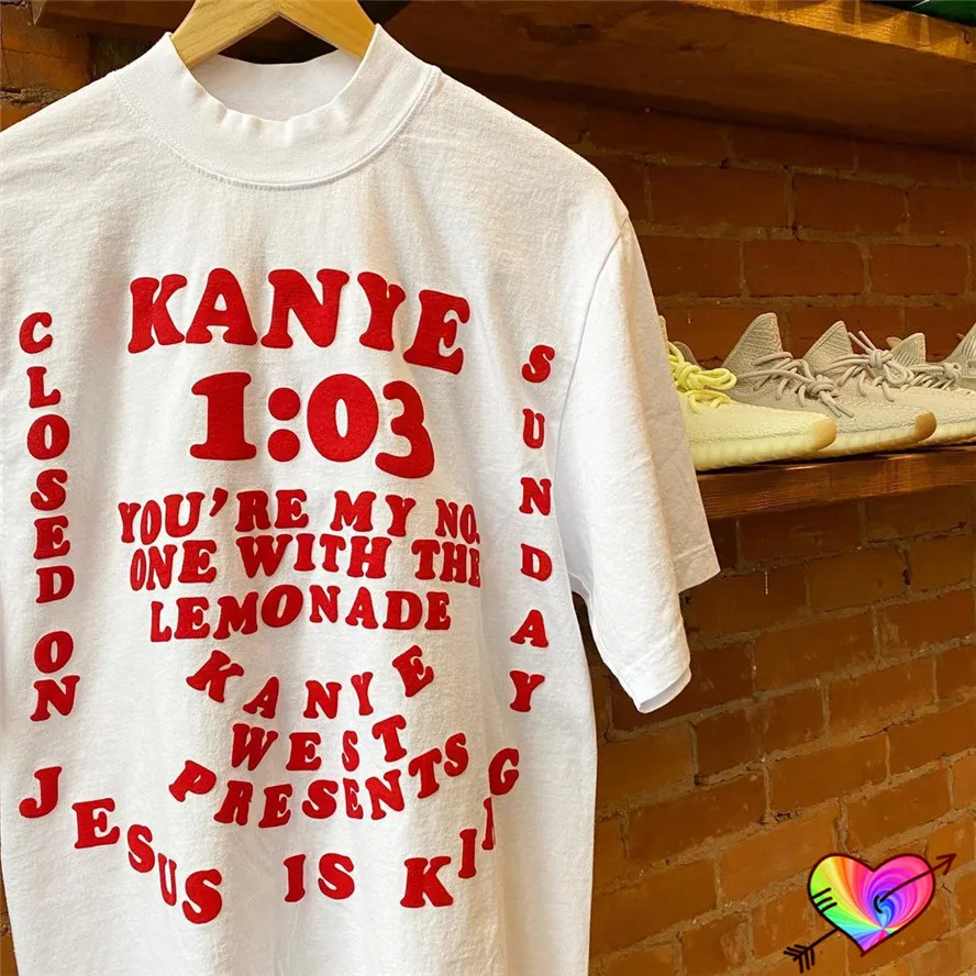 2022ss Music Album JESUS IS KING T Shirt Men Women 1:1 High Quality Foam Printing Kanye West Tee Tour Tops Ye Short Sleeve