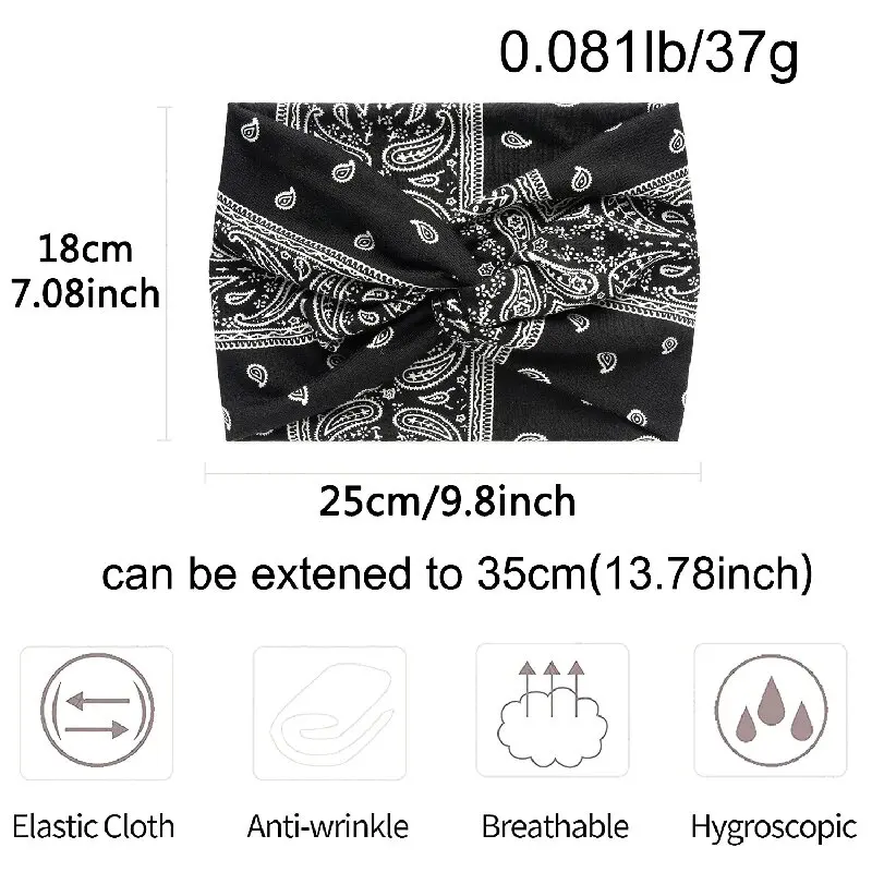 Boho Style Wide Headbands For Women Extra Large Turban Workout Headband Fashion Yoga Hair Bands Twisted Thick Hair Accessories image 6