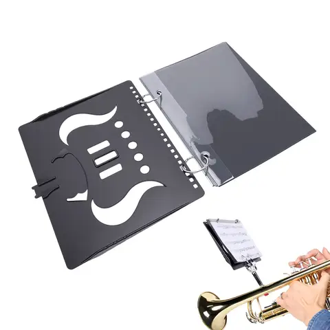Folder 5 Transparent Window  Portable Sheet Music Holder for Marching Band Marching Band Sheet Music Holder