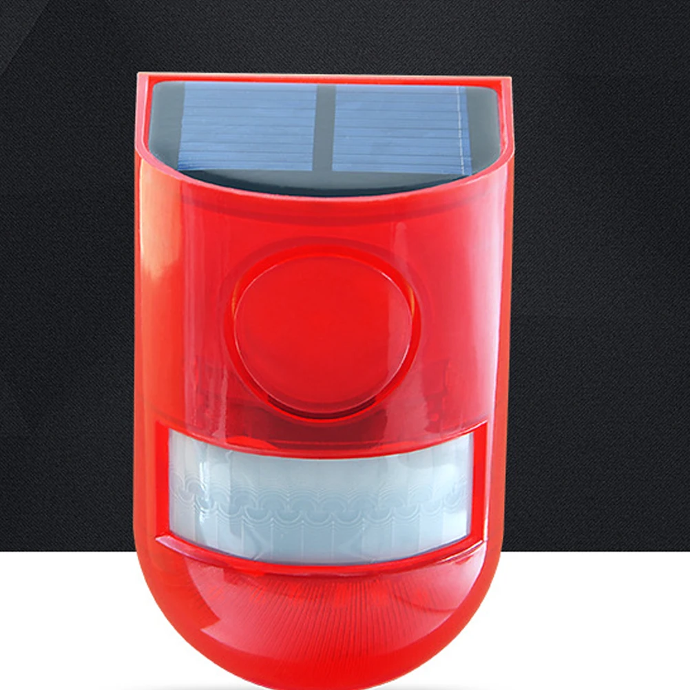 

Solar Warning Light LED Flashing Dummy Alarm Human Body Infrared Sensor 30Days St by AntiTheft Security Lamp Farm