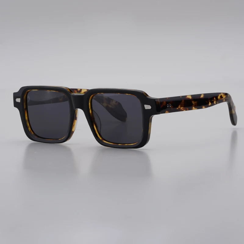 

High Quality Fashion Vintage Sunglasses For Men Women Square Acetate Trend Street Hip-hop Style Driving Travel Sun Glasses UV400