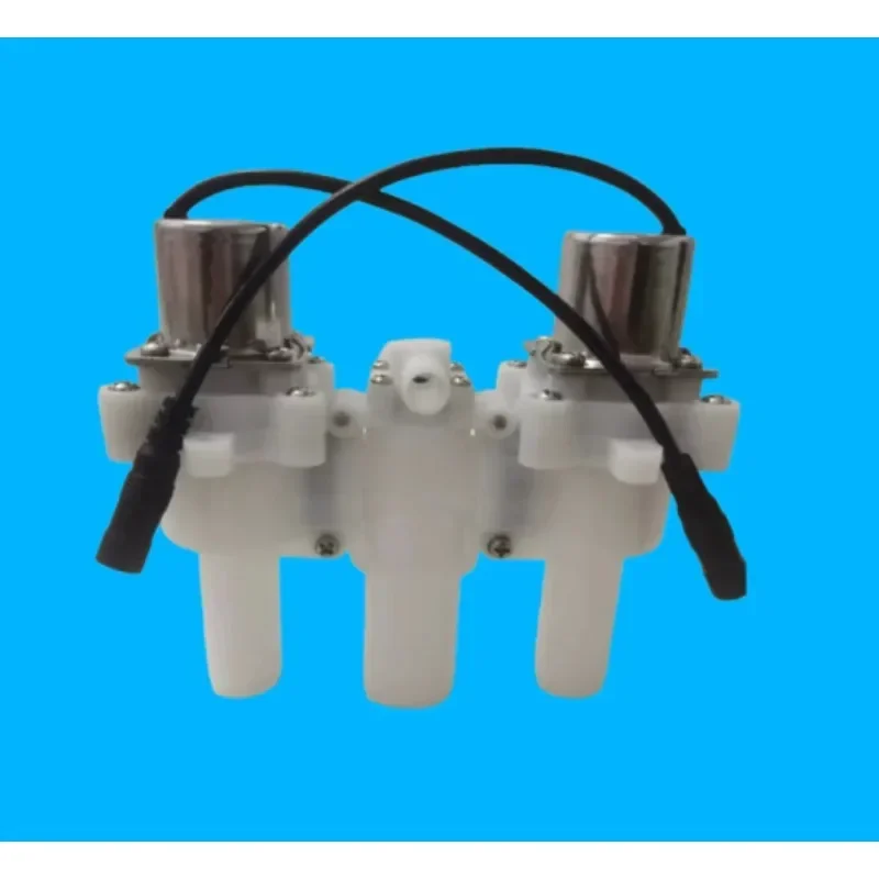 Automatic Toilet Flush Solenoid Valve Kit with Controller Battery Box, Hand Press Foot Kick Sensor Flush for Public Restroom