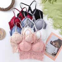 2024 New Arrival Women Lace Bra Wrapped Chest Female Bralette Push Up One-Piece Crop Wrap Tube Top Lingerie Underwear